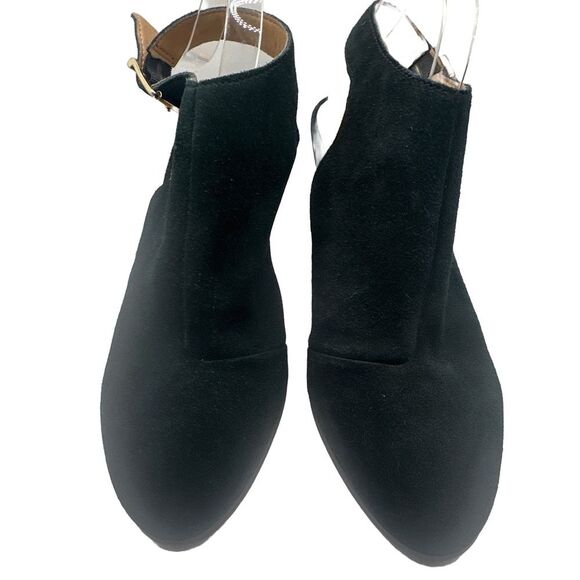 Vionic Perk Lacey Tortoise and Black Suede Slingback Block Heel Bootie 10 - Picture 3 of 10